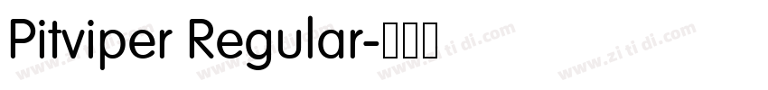 Pitviper Regular字体转换